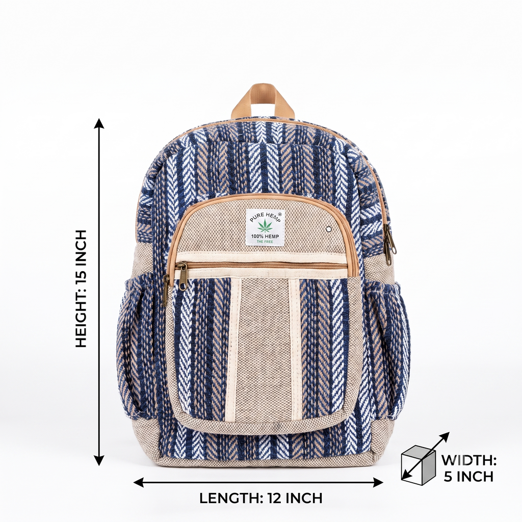 Pure Hemp Handicrafts Medium 25 l Laptop Backpack