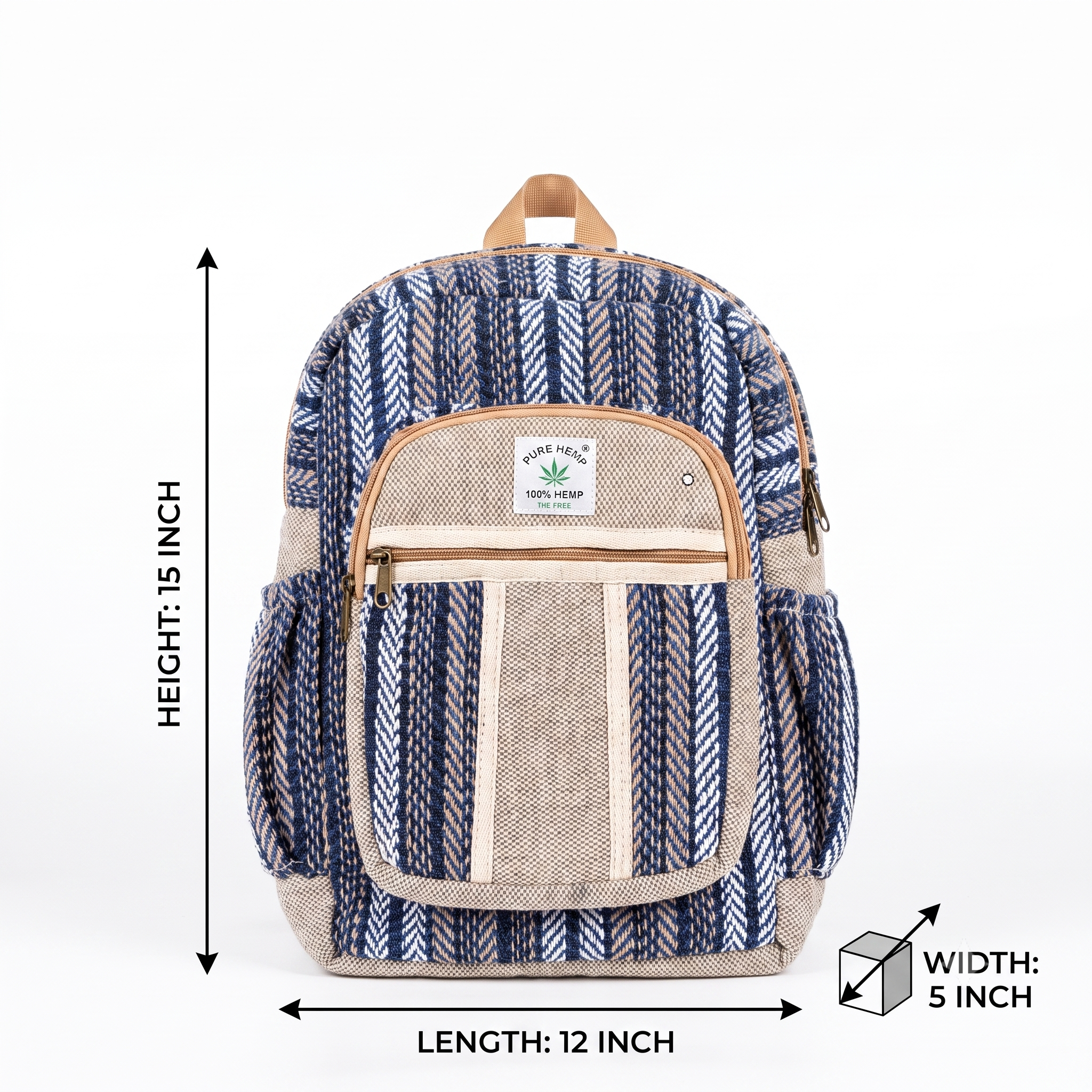 Pure Hemp Handicrafts Medium 25 l Laptop Backpack