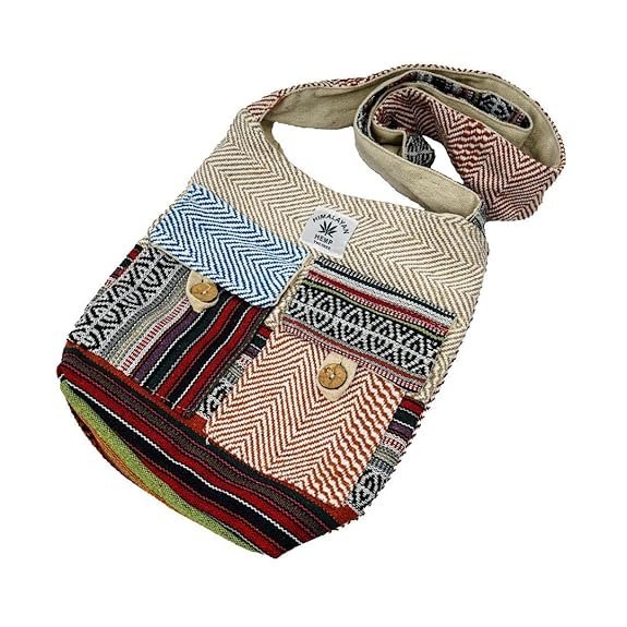 Pure Hemp Sling Bag for Men & Women | Eco Friendly Handmade Crossbody Bag