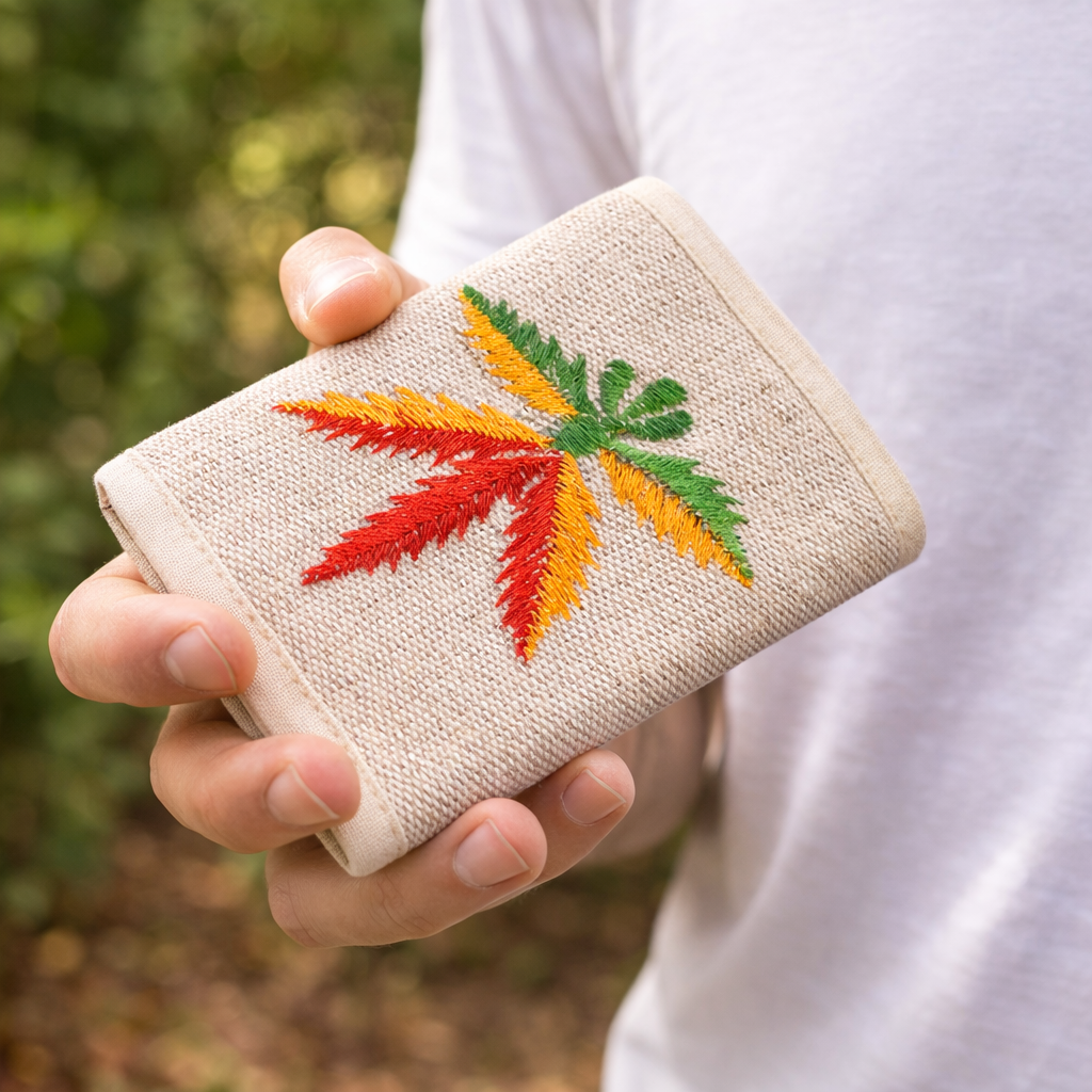 Pure Hemp Eco Friendly Handmade Slim Wallet for Men & Women