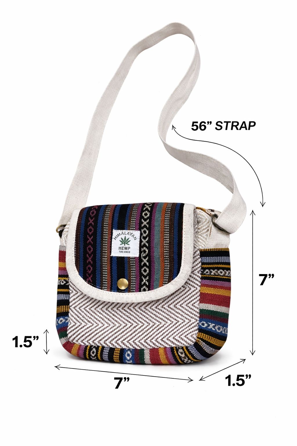 Crossbody Bag, Unisex Boho Style Sling Bag