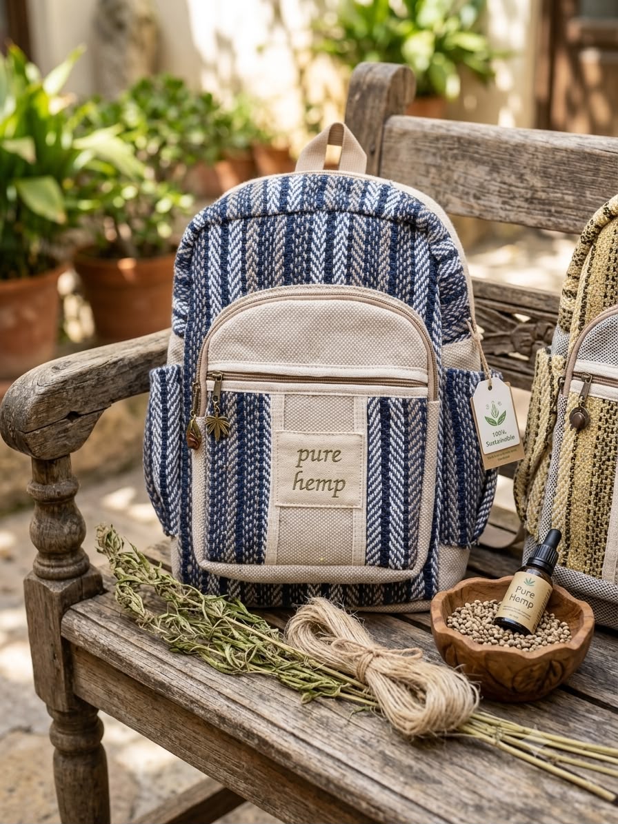 Pure Hemp Handicrafts Medium 25 l Laptop Backpack
