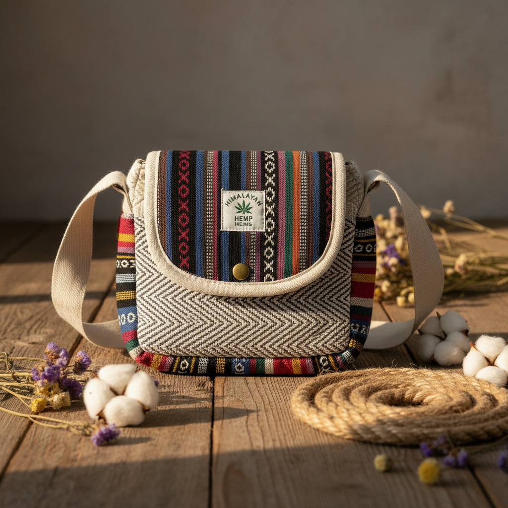 Crossbody Bag, Unisex Boho Style Sling Bag